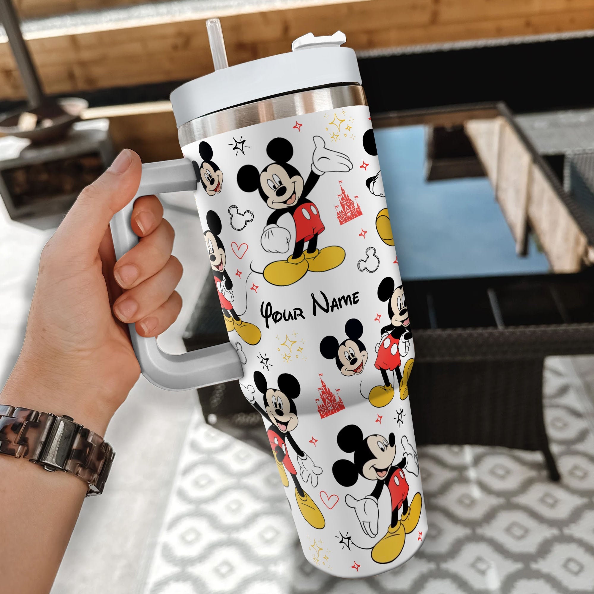 Mickey Mouse Disney Cartoon Custom Stanley Cup 40 oz 30 oz Tumbler With Handle