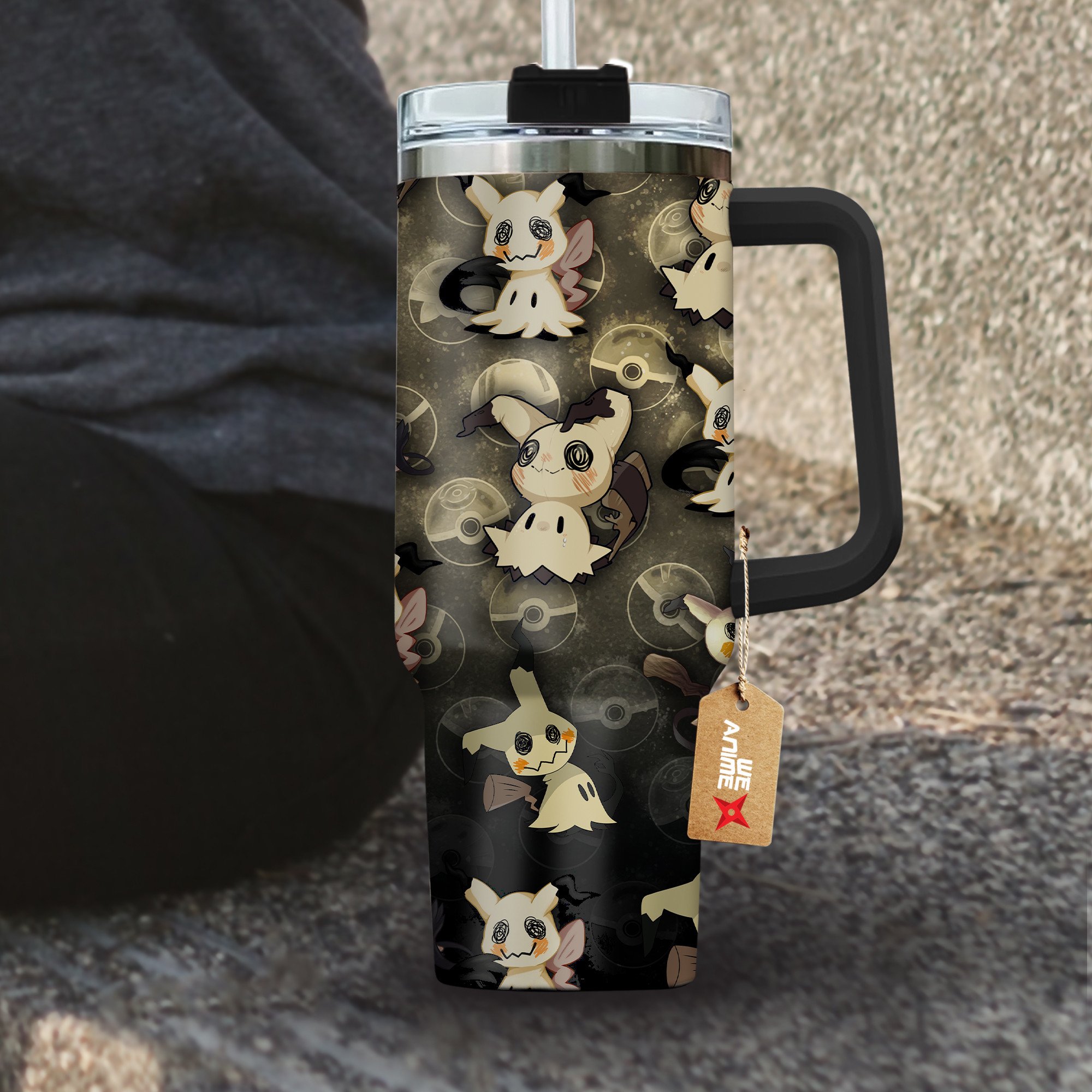 Mimikyu Pokemon Anime Custom Stanley Cup 40 oz 30 oz Tumbler With Handle