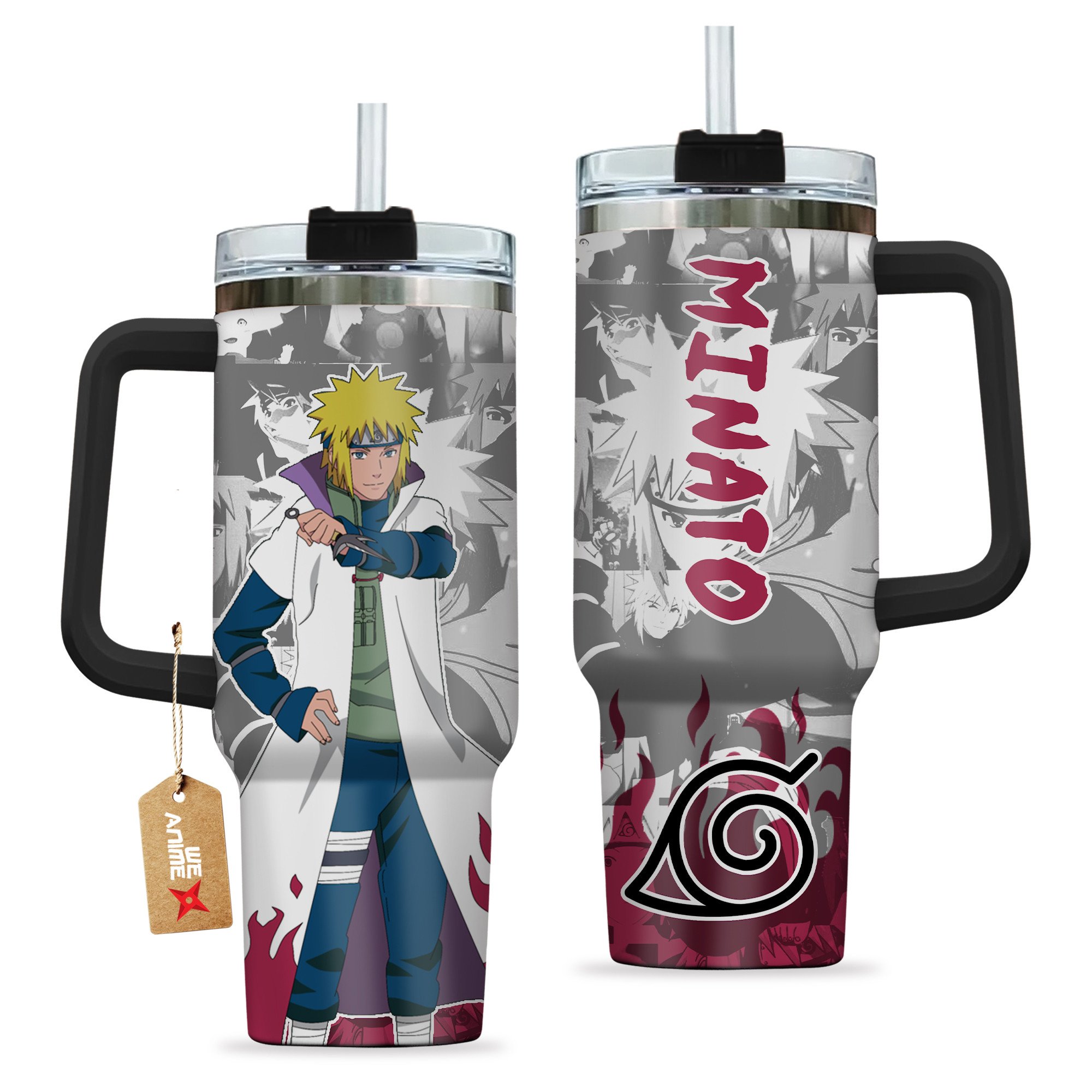 Minato Namikaze Naruto Anime Custom Stanley Cup 40 oz 30 oz Tumbler With Handle