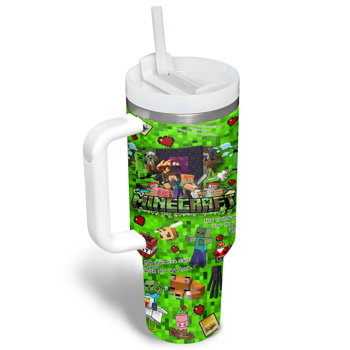 Minecraft Games Custom Stanley Cup 40 oz 30 oz Tumbler With Handle