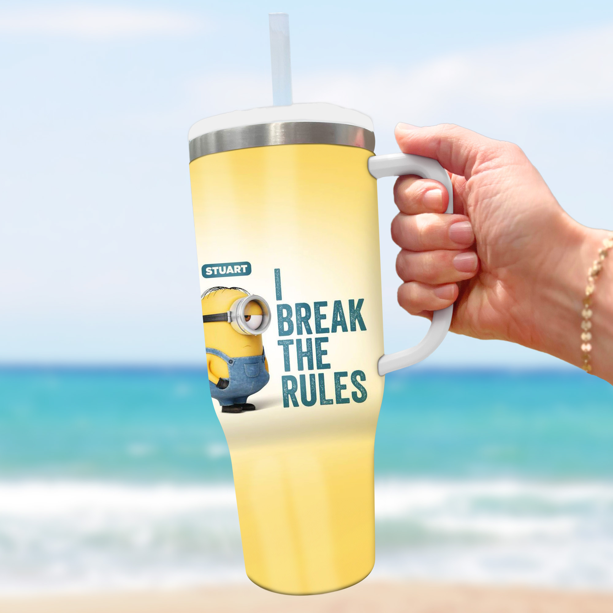 Minion Cartoon Custom Stanley Cup 40 oz 30 oz Tumbler With Handle