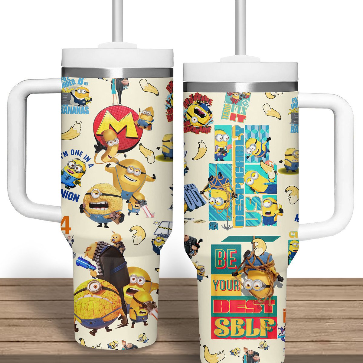 Minions Cartoon Custom Stanley Cup 40 oz 30 oz Tumbler With Handle