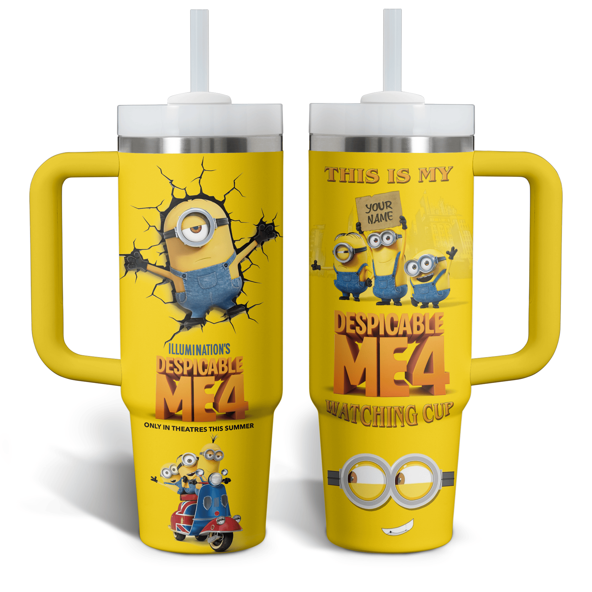 Minions Cartoon Custom Stanley Cup 40 oz 30 oz Tumbler With Handle