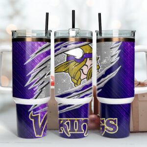 Minnesota Vikings NFL Custom Stanley Cup 40 oz 30 oz Tumbler With Handle