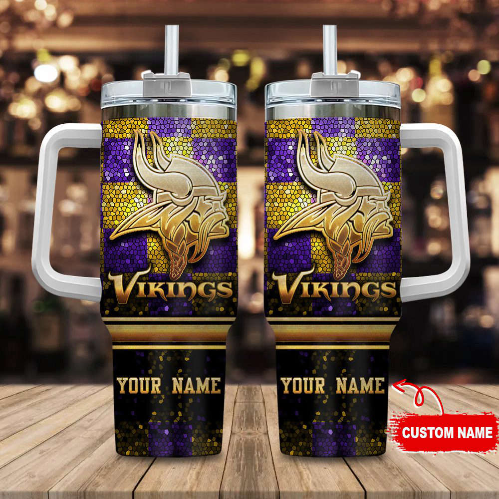 Minnesota Vikings NFL Custom Stanley Cup 40 oz 30 oz Tumbler With Handle