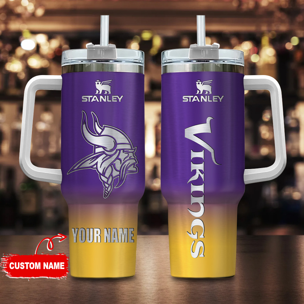 Minnesota Vikings NFL Custom Stanley Cup 40 oz 30 oz Tumbler With Handle