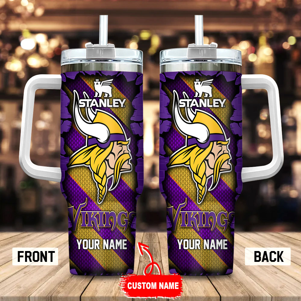 Minnesota Vikings NFL Custom Stanley Cup 40 oz 30 oz Tumbler With Handle