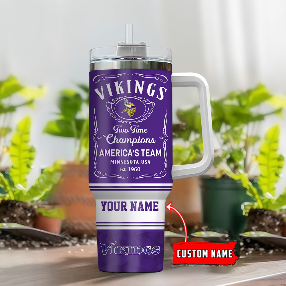 Minnesota Vikings NFL Custom Stanley Cup 40 oz 30 oz Tumbler With Handle