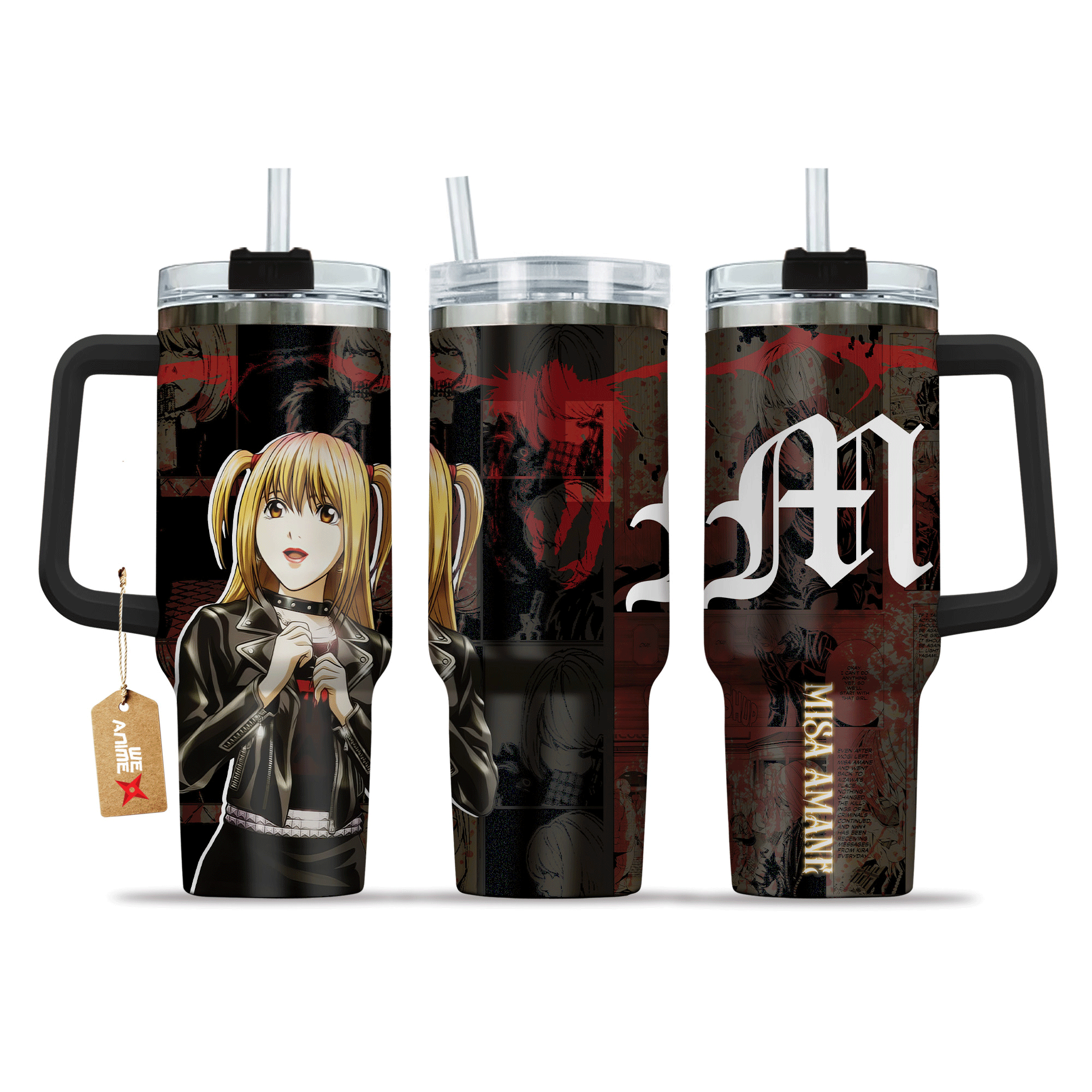 Misa Amane Death Note Anime Custom Stanley Cup 40 oz 30 oz Tumbler With Handle