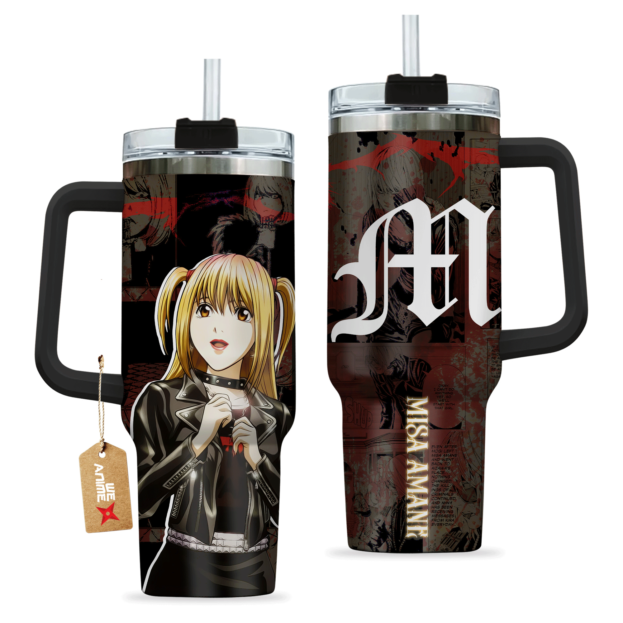 Misa Amane Death Note Anime Custom Stanley Cup 40 oz 30 oz Tumbler With Handle