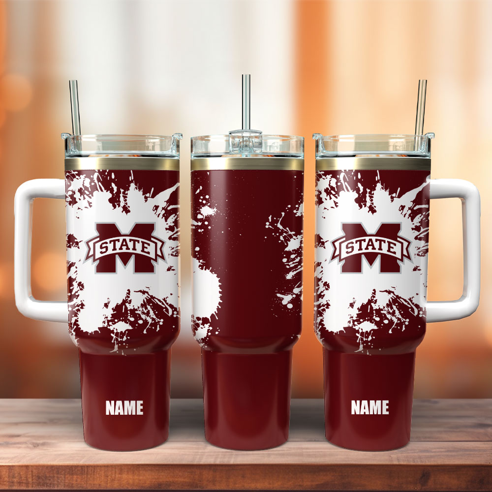 Mississippi State Bulldogs Football NCAA Sport Custom Stanley Cup 40 oz 30 oz Tumbler With Handle