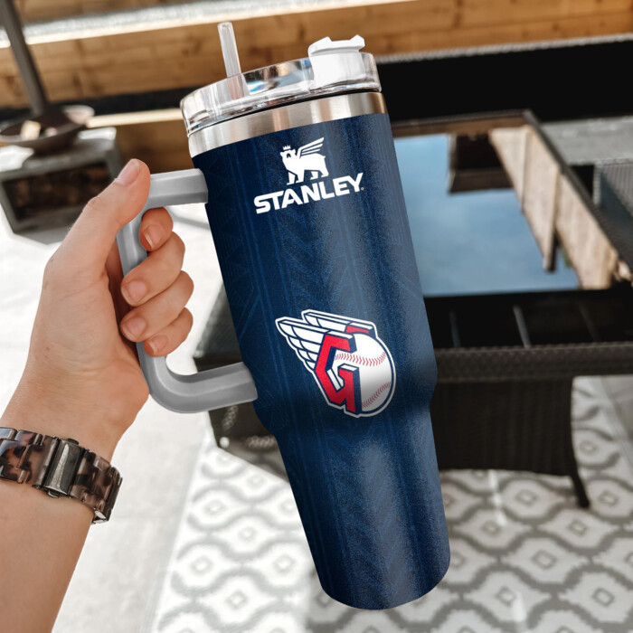 MLB Cleveland Guardians Custom Stanley Cup 40 oz 30 oz Tumbler With Handle