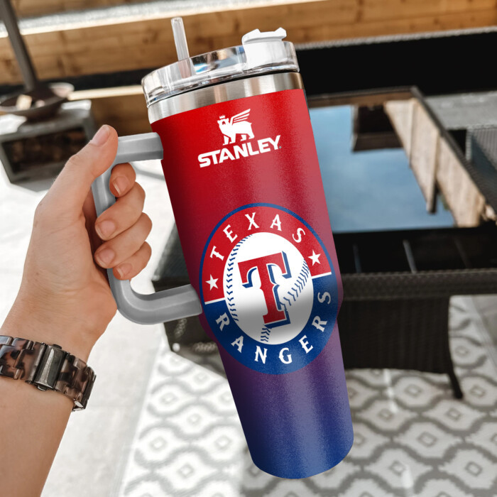 MLB Texas Rangers Custom Stanley Cup 40 oz 30 oz Tumbler With Handle