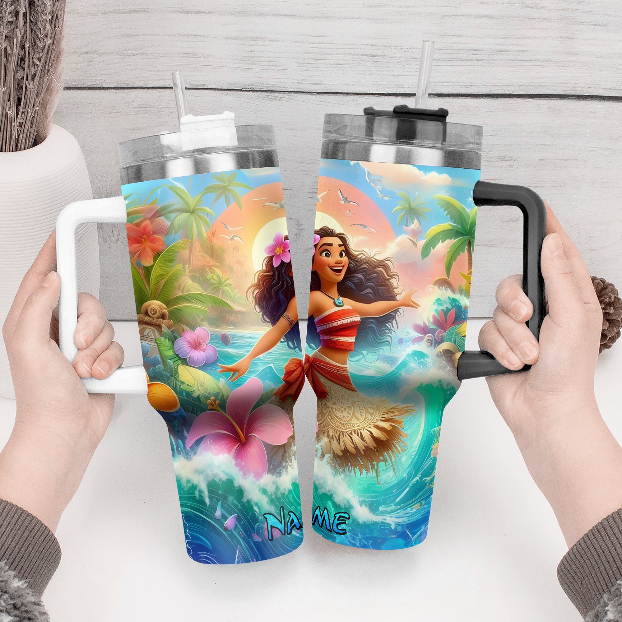 Moana Movies Custom Stanley Cup 40 oz 30 oz Tumbler With Handle