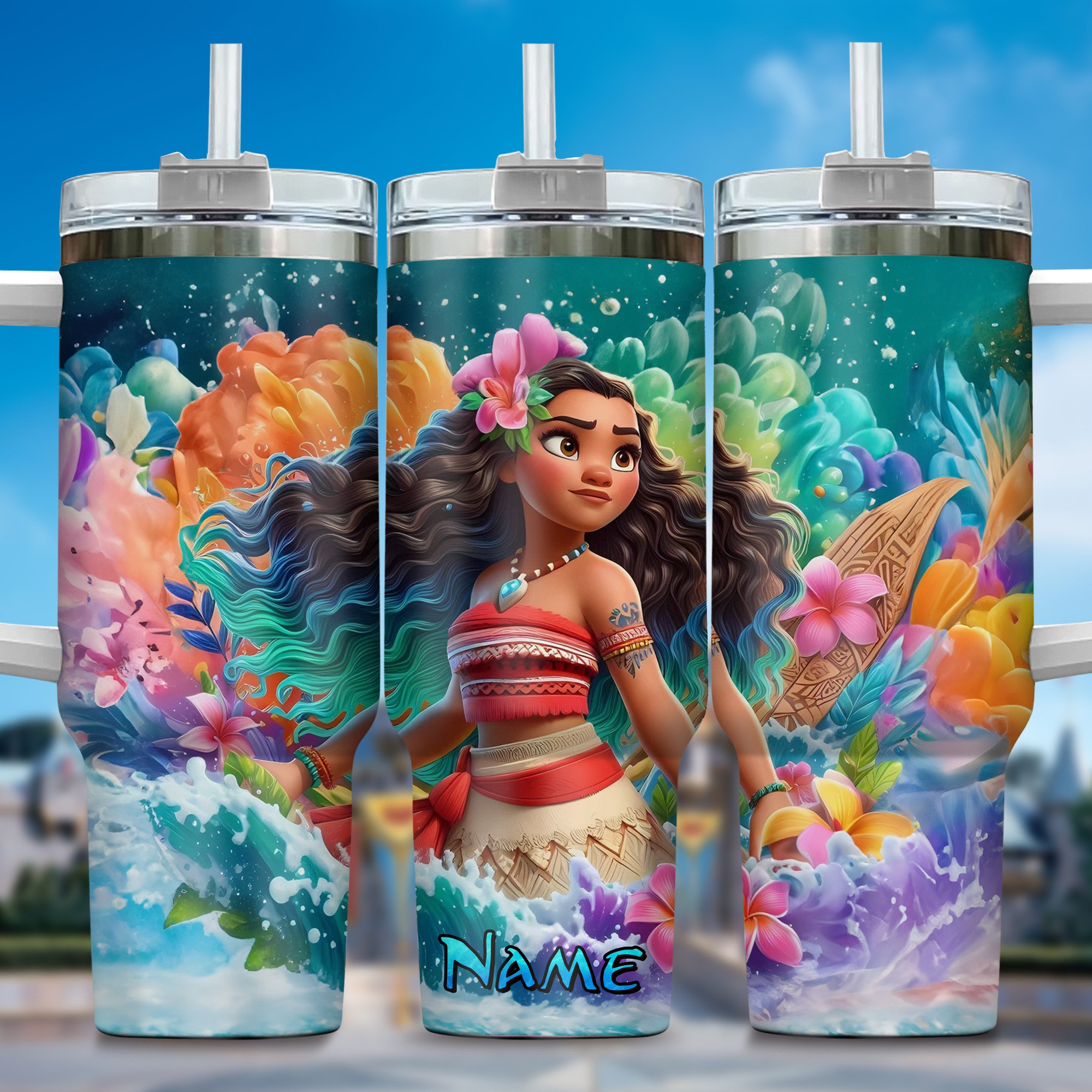 Moana Movies Custom Stanley Cup 40 oz 30 oz Tumbler With Handle