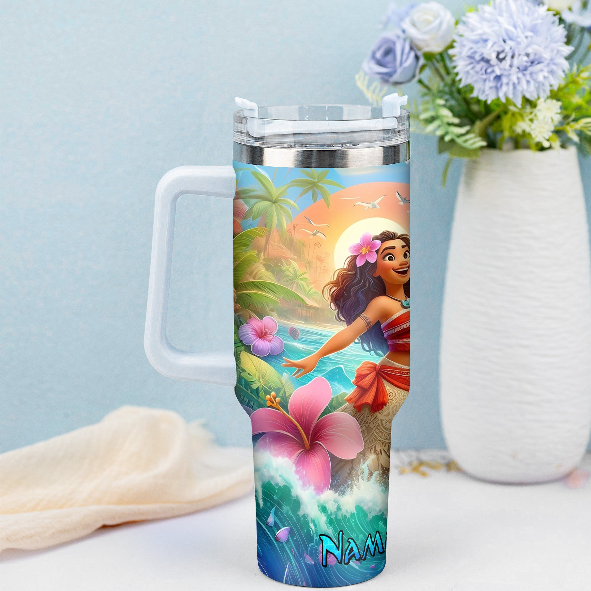 Moana Movies Custom Stanley Cup 40 oz 30 oz Tumbler With Handle