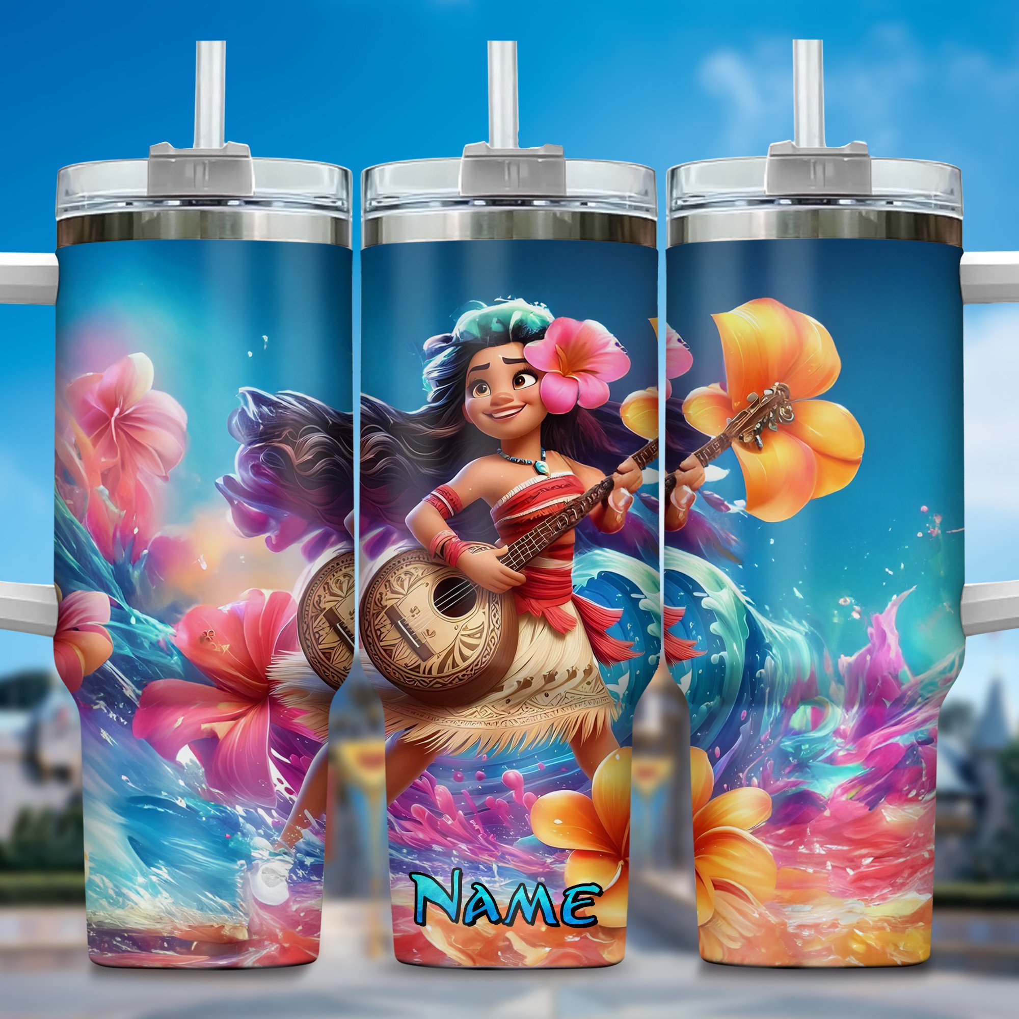 Moana Movies Custom Stanley Cup 40 oz 30 oz Tumbler With Handle