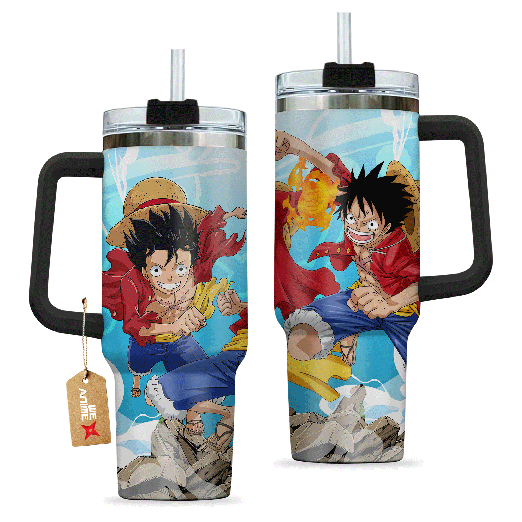 Monkey D. Luffy One Piece Anime Custom Stanley Cup 40 oz 30 oz Tumbler With Handle