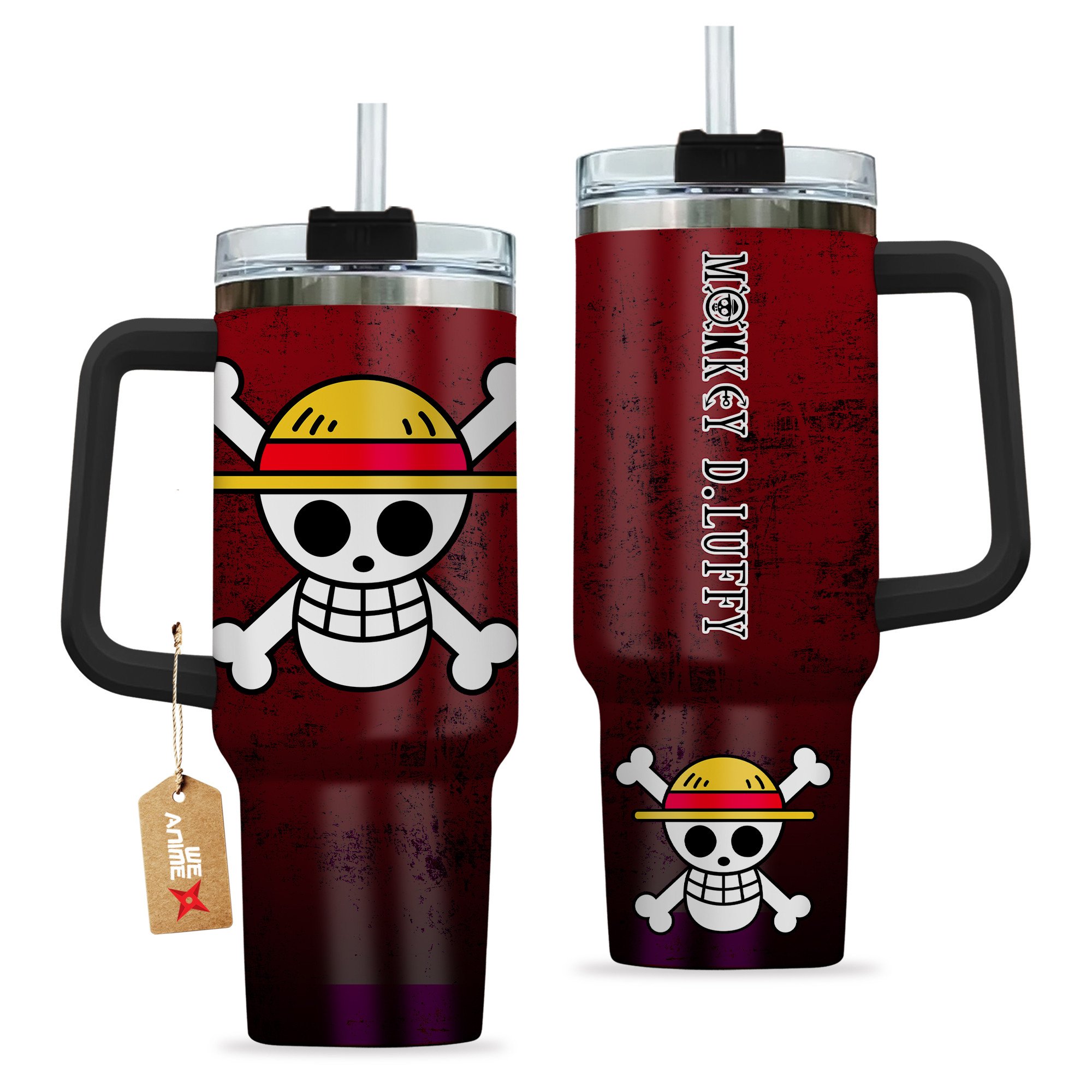 Monkey D.Luffy One Piece Anime Custom Stanley Cup 40 oz 30 oz Tumbler With Handle