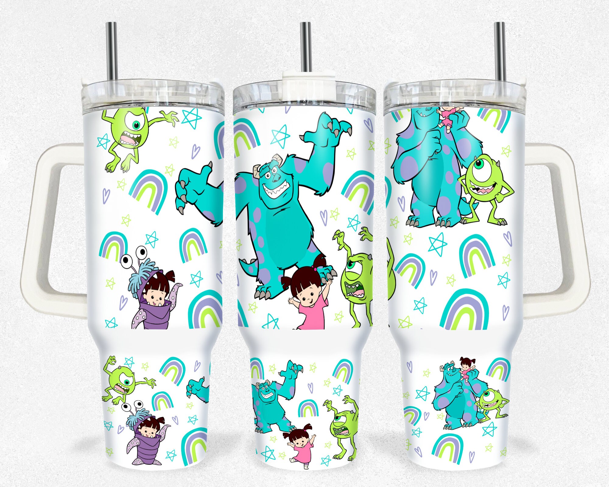 Monsters Inc Disney Cartoon Custom Stanley Cup 40 oz 30 oz Tumbler With Handle