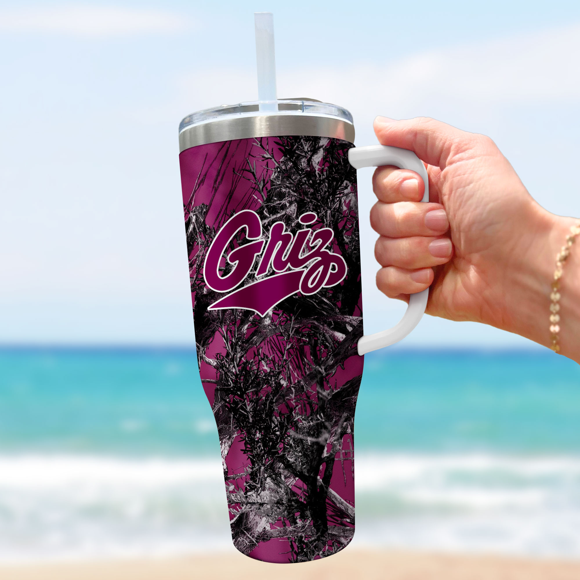 Montana Grizzlies NCAA Hunting Custom Stanley Cup 40 oz 30 oz Tumbler With Handle