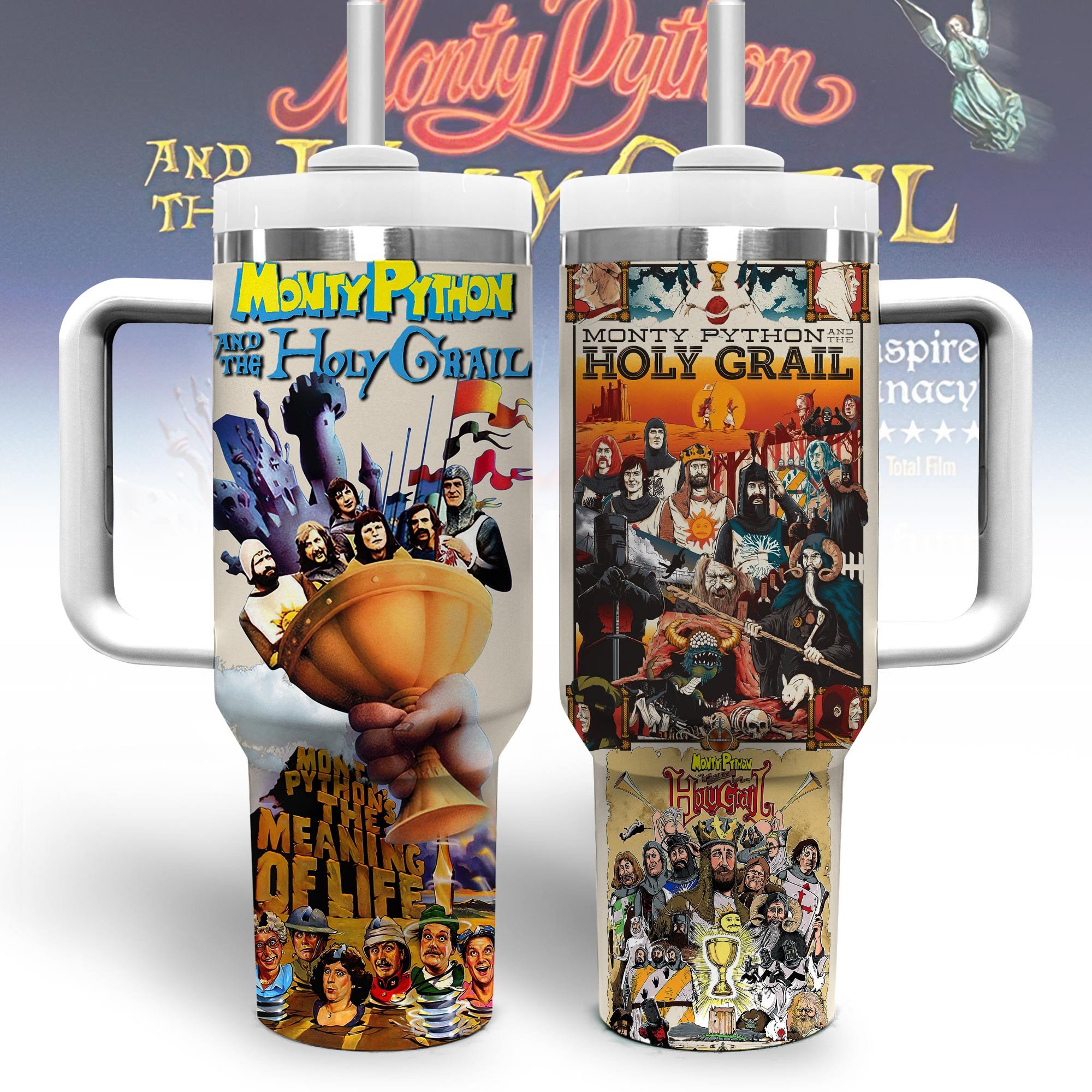 Monty Python And The Holy Grail Movies Custom Stanley Cup 40 oz 30 oz Tumbler With Handle