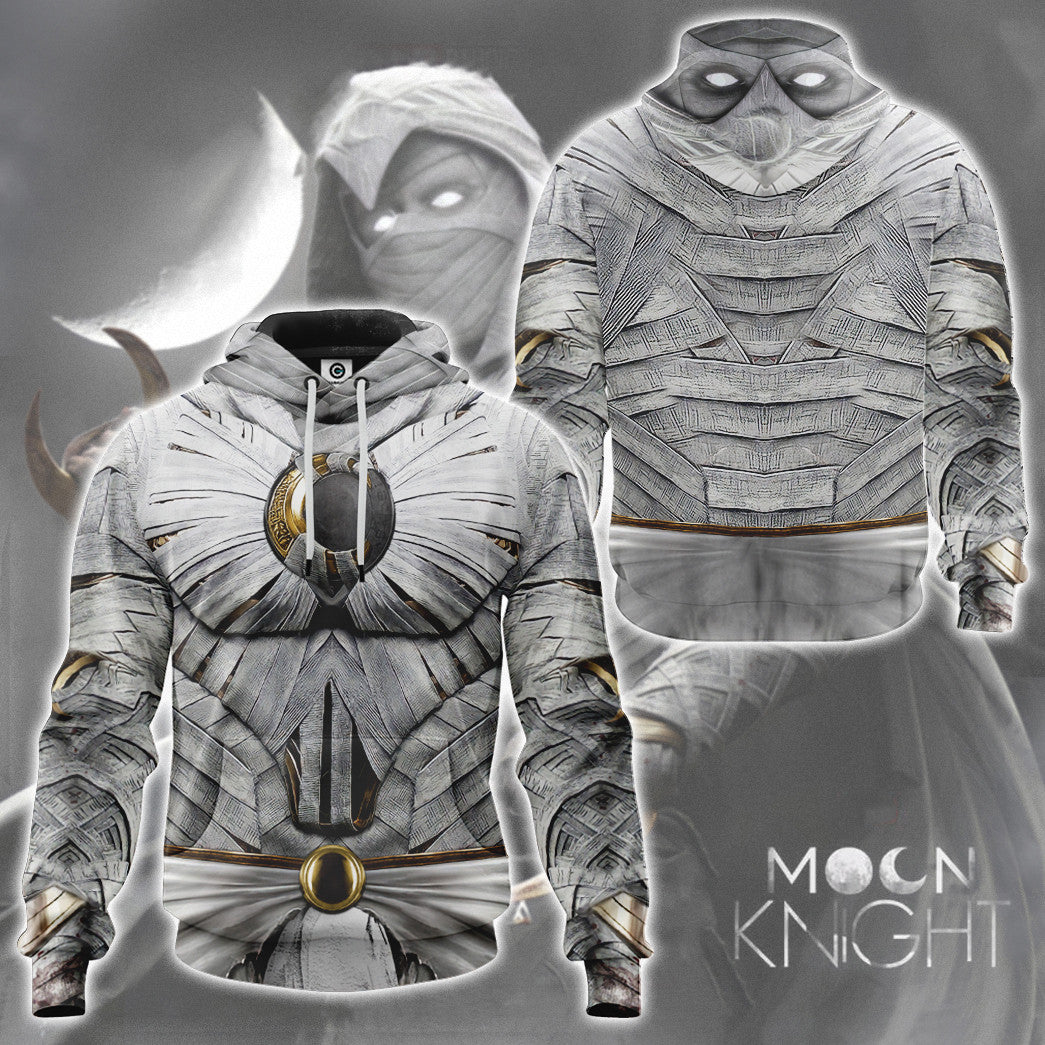 Moon Knight White Cosplay Costume Hoodie Sweatshirt T-Shirt Sweatpants Tracksuit - Stormmerch Exclusive