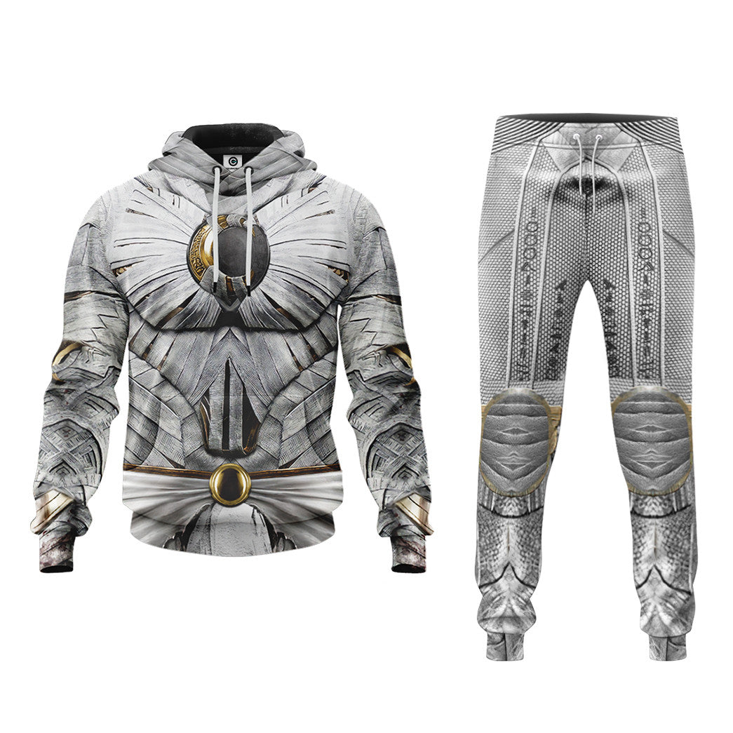 Moon Knight White Cosplay Costume Hoodie Sweatshirt T-Shirt Sweatpants Tracksuit - Stormmerch Exclusive