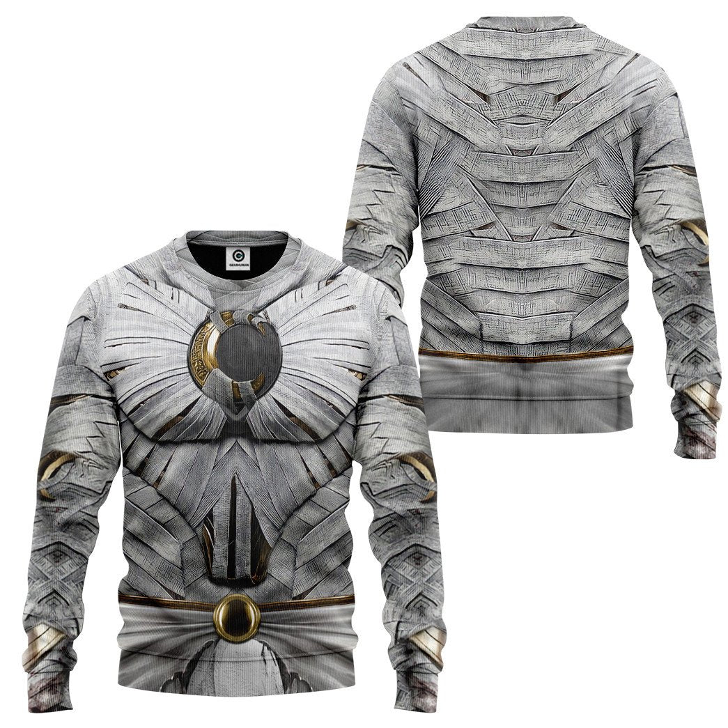 Moon Knight White Cosplay Costume Hoodie Sweatshirt T-Shirt Sweatpants Tracksuit - Stormmerch Exclusive