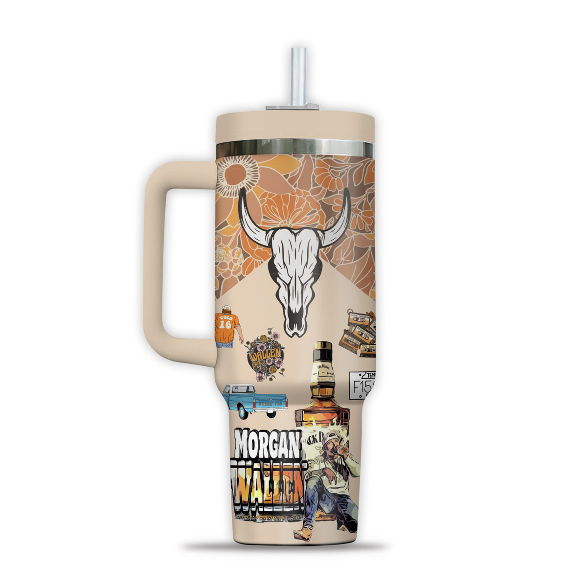 Morgan Wallen Music Custom Stanley Cup 40 oz 30 oz Tumbler With Handle