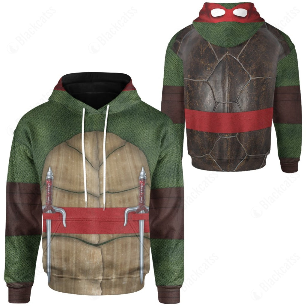 Movie TMNT Nightwatcher Raphael Raph Red Strings Costume Hoodie Sweatshirt T-Shirt Sweatpants Tracksuit - Stormmerch Exclusive