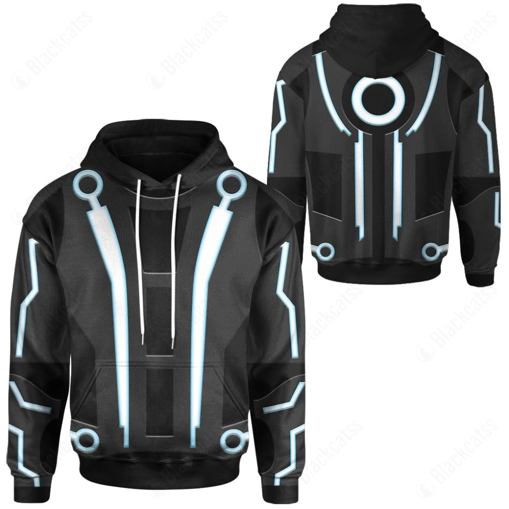 Movie Tron Sam Flynn Costume Hoodie Sweatshirt T-Shirt Sweatpants Tracksuit - Stormmerch Exclusive