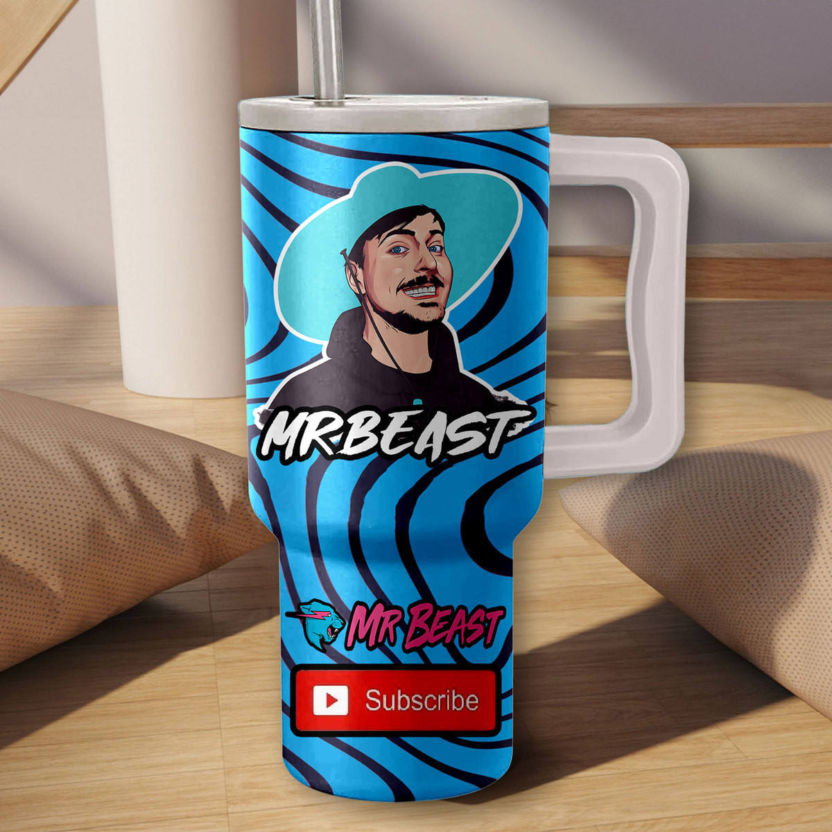 MrBeast Music Custom Stanley Cup 40 oz 30 oz Tumbler With Handle