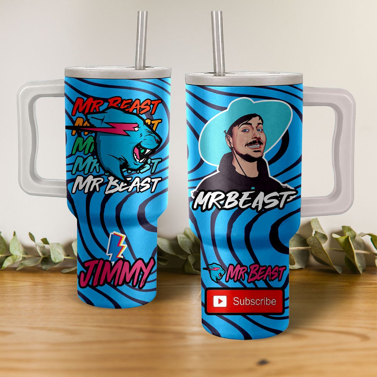 MrBeast Music Custom Stanley Cup 40 oz 30 oz Tumbler With Handle
