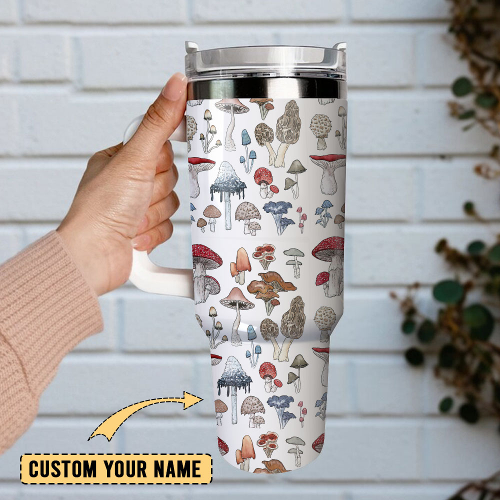 Mushroom Patterns Custom Stanley Cup 40 oz 30 oz Tumbler With Handle