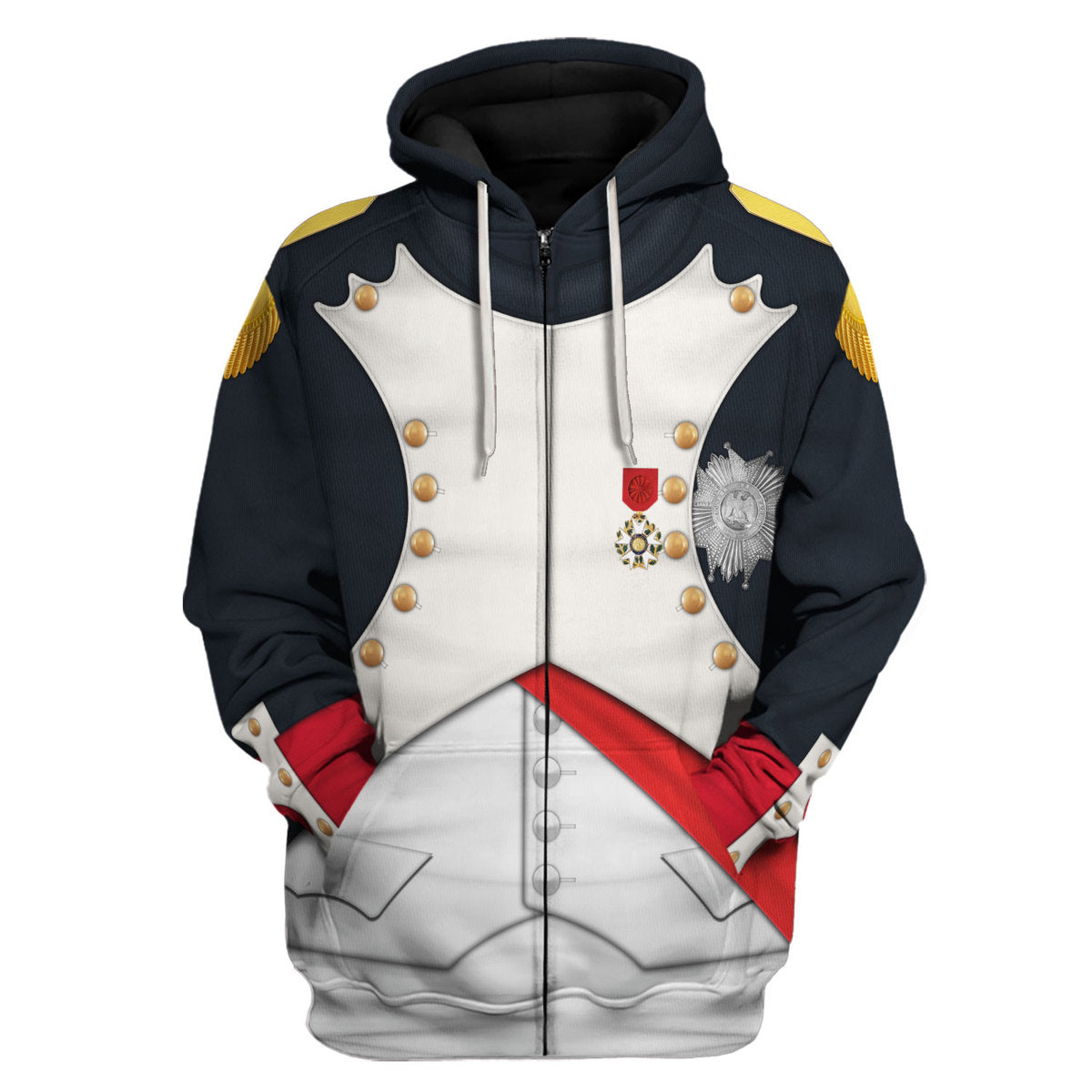 Napoleon I In His Grenadier Uniform All Over Print Hoodie Sweatshirt T-Shirt Tracksuit - Stormmerch Exclusive