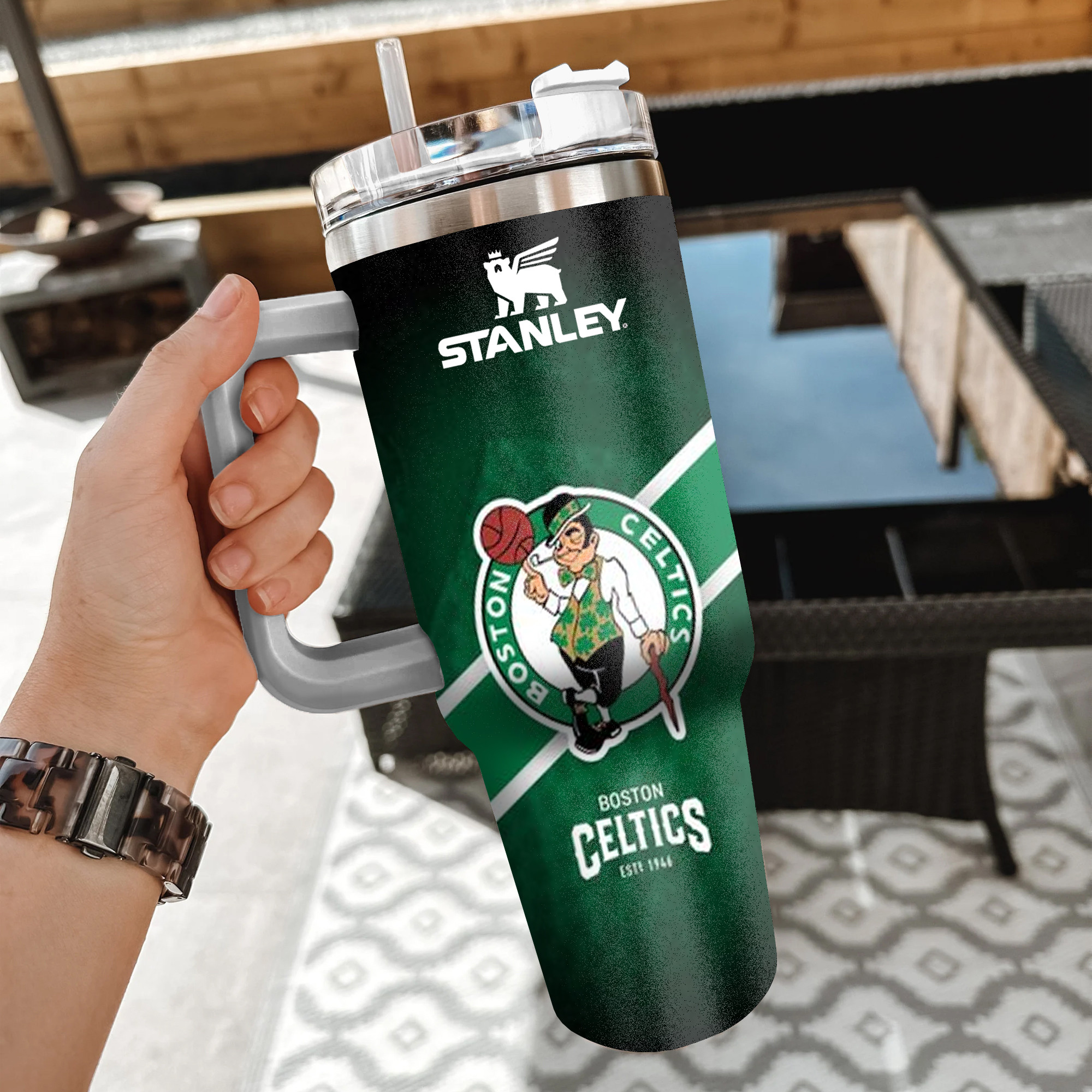 NBA Boston Celtics Custom Stanley Cup 40 oz 30 oz Tumbler With Handle