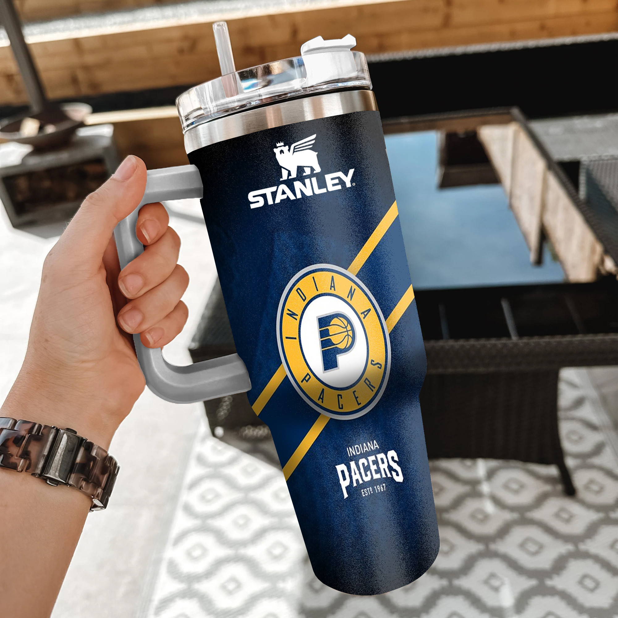 NBA Indiana Pacers Custom Stanley Cup 40 oz 30 oz Tumbler With Handle