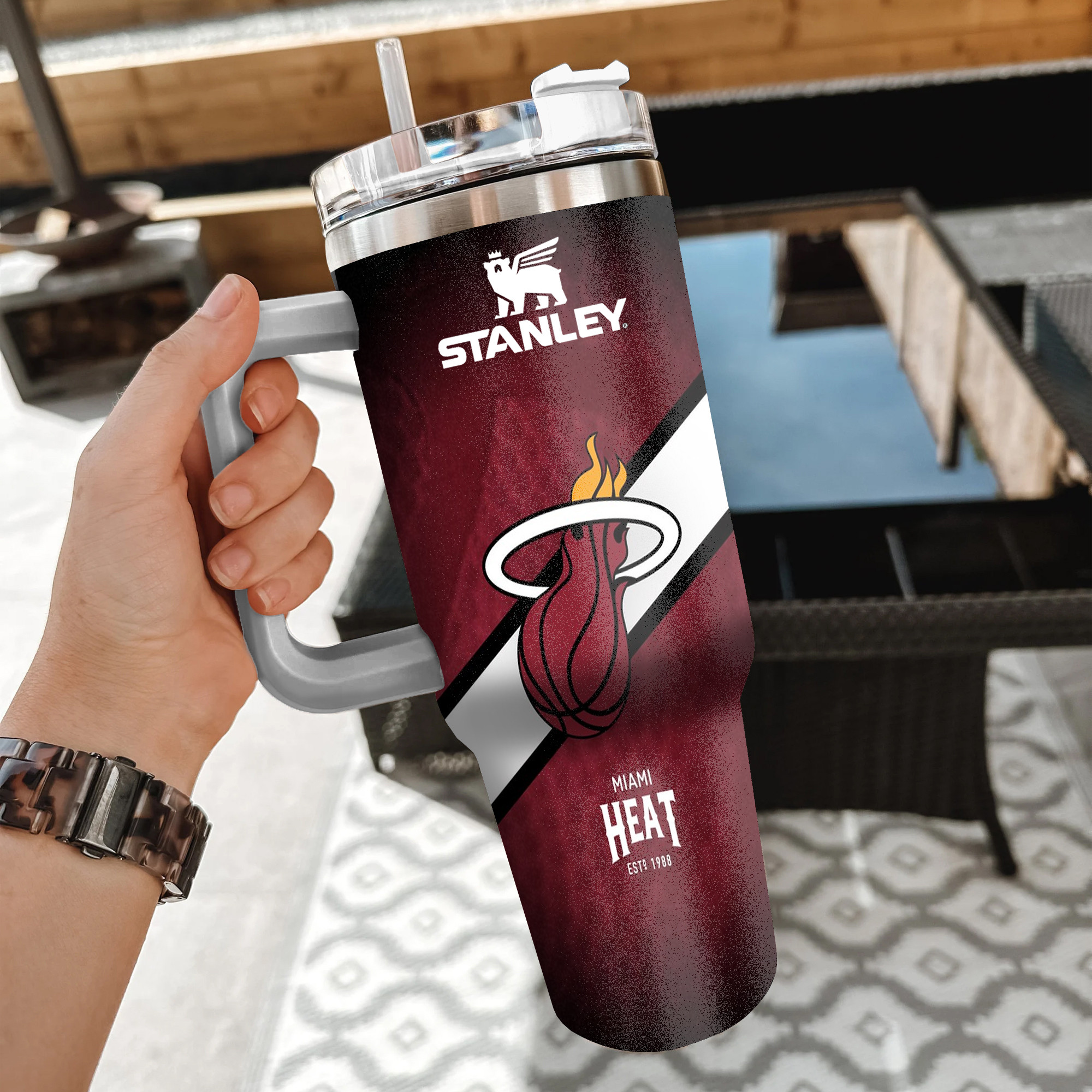 NBA Miami Heat Custom Stanley Cup 40 oz 30 oz Tumbler With Handle