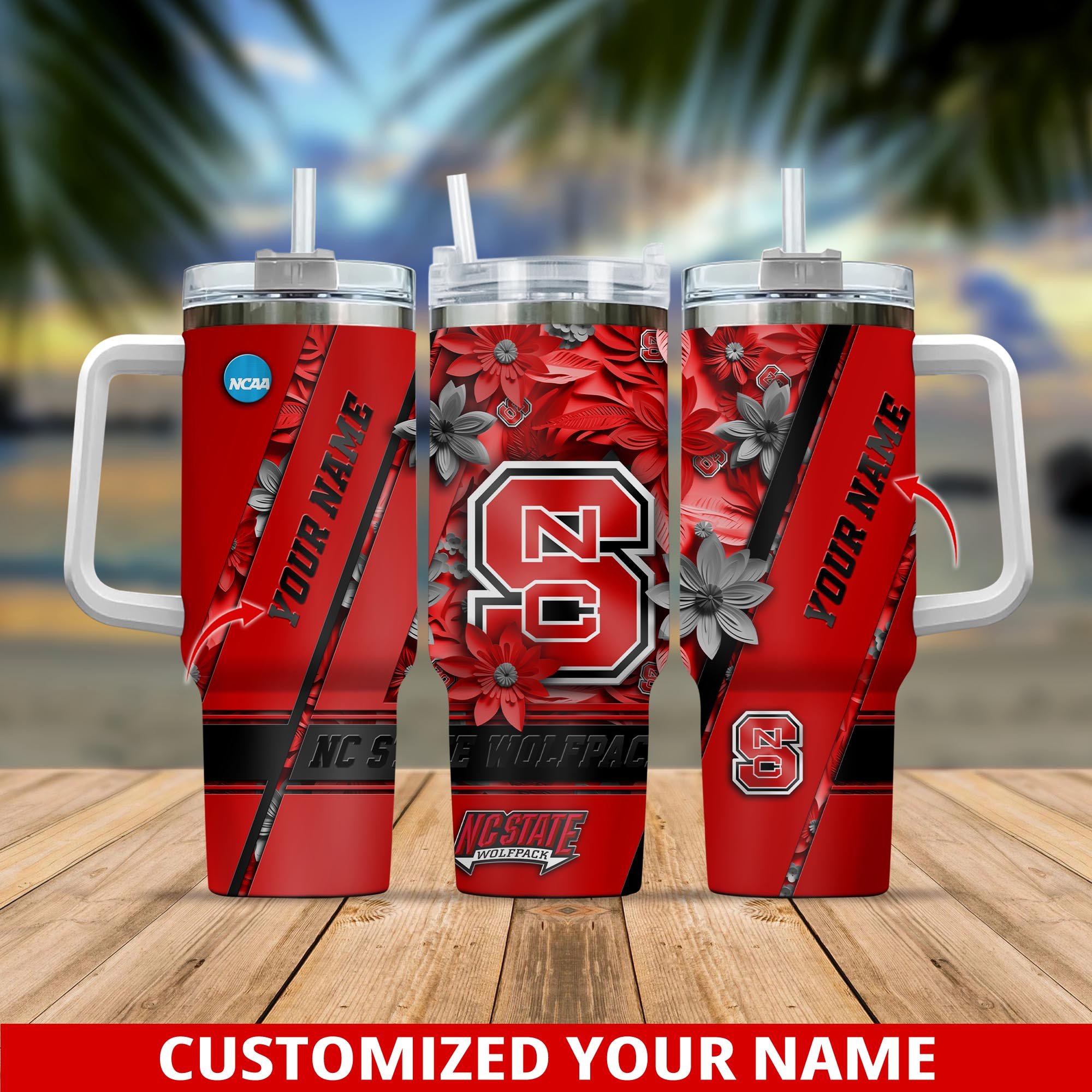 NC State Wolfpack NCAA Custom Stanley Cup 40 oz 30 oz Tumbler With Handle