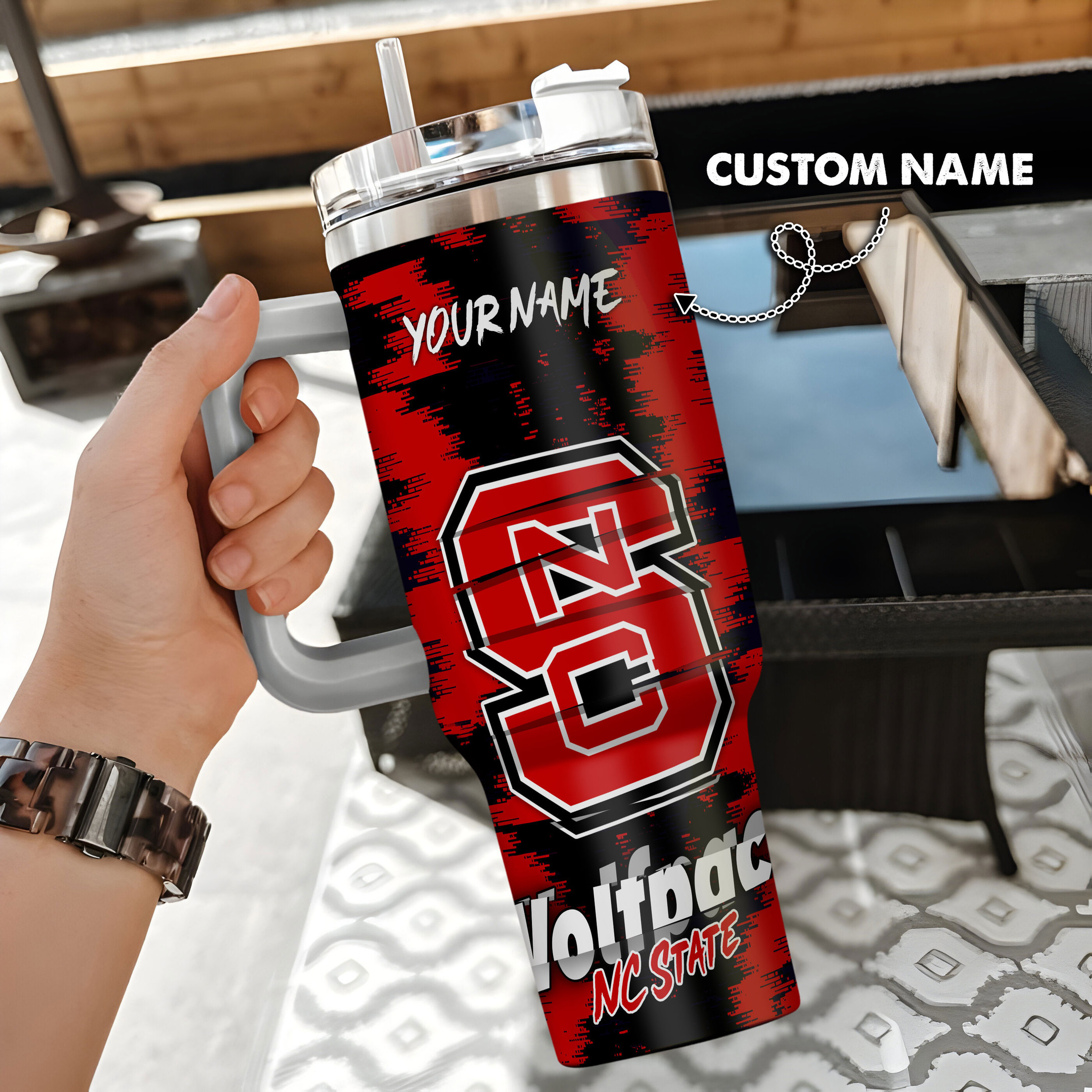 NC State Wolfpack NCAA Custom Stanley Cup 40 oz 30 oz Tumbler With Handle