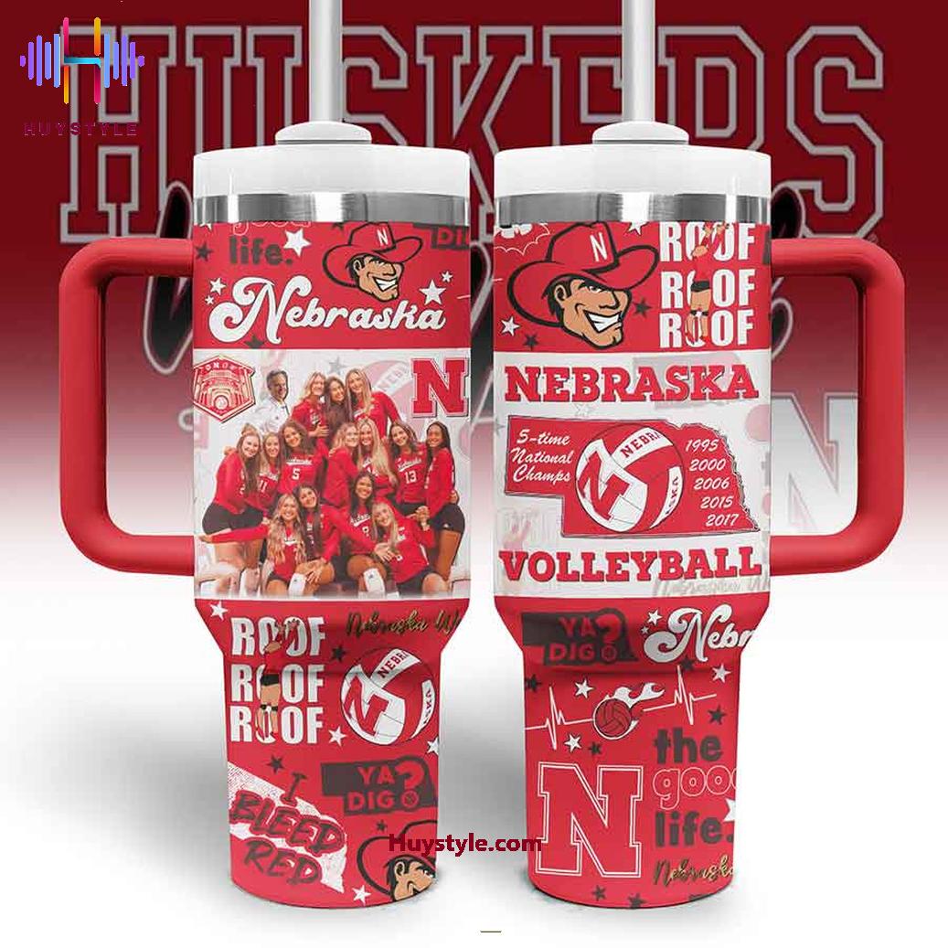 Nebraska Cornhuskers NCAA Custom Stanley Cup 40 oz 30 oz Tumbler With Handle