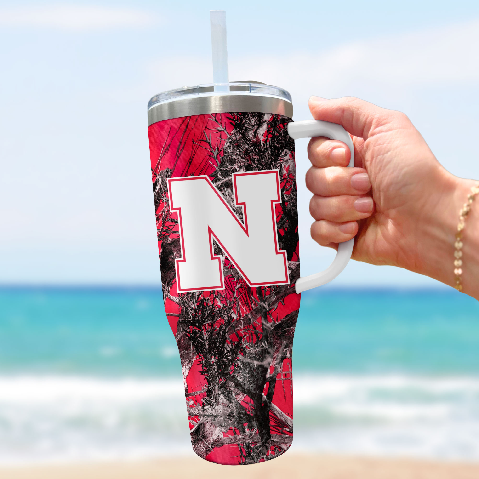 Nebraska Cornhuskers NCAA Hunting Custom Stanley Cup 40 oz 30 oz Tumbler With Handle