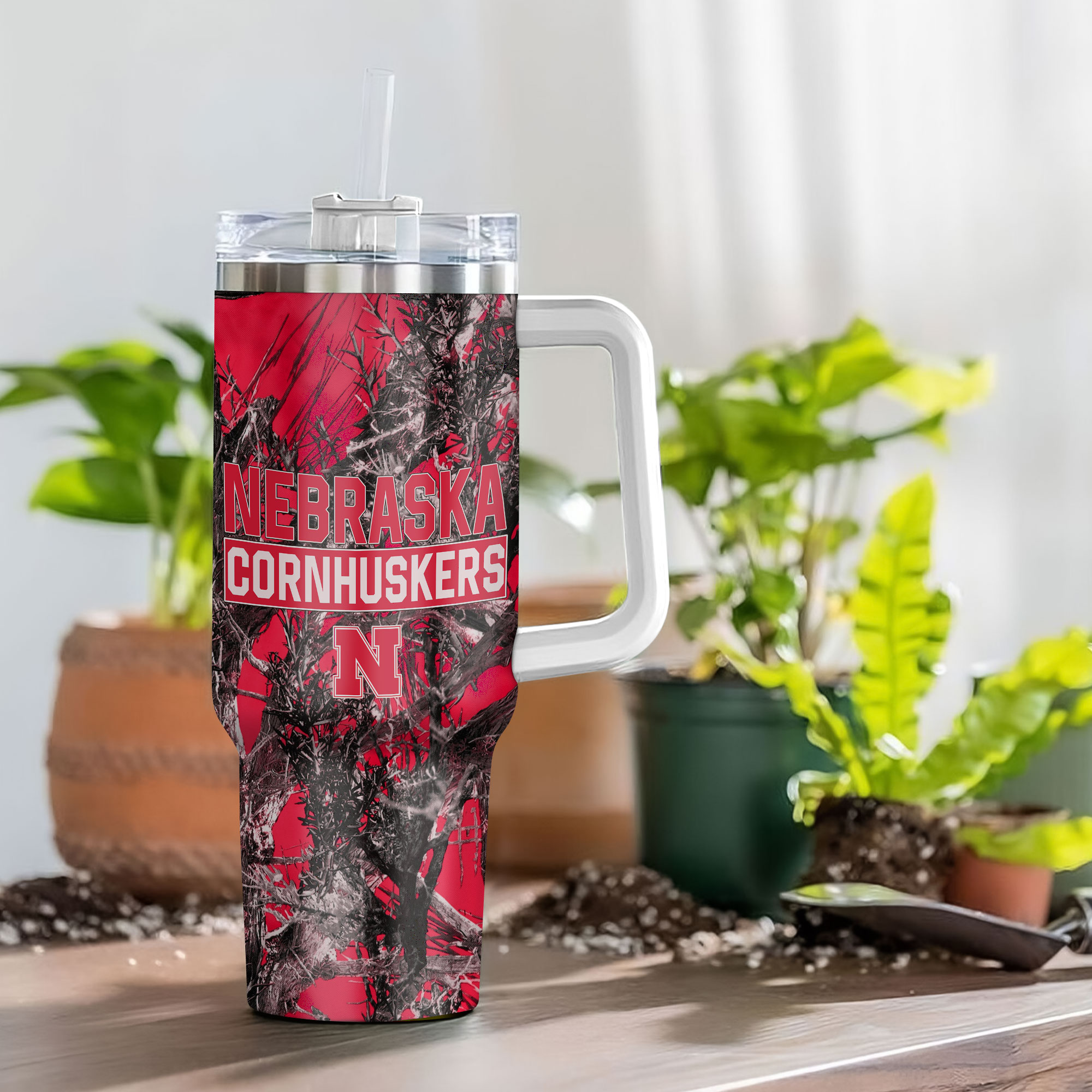 Nebraska Cornhuskers NCAA Hunting Custom Stanley Cup 40 oz 30 oz Tumbler With Handle
