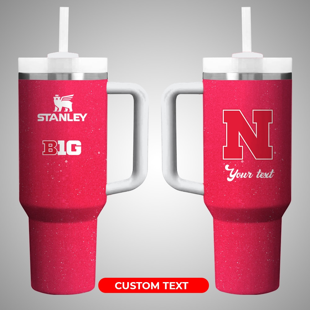Nebraska Cornhuskers NCAA Custom Stanley Cup 40 oz 30 oz Tumbler With Handle