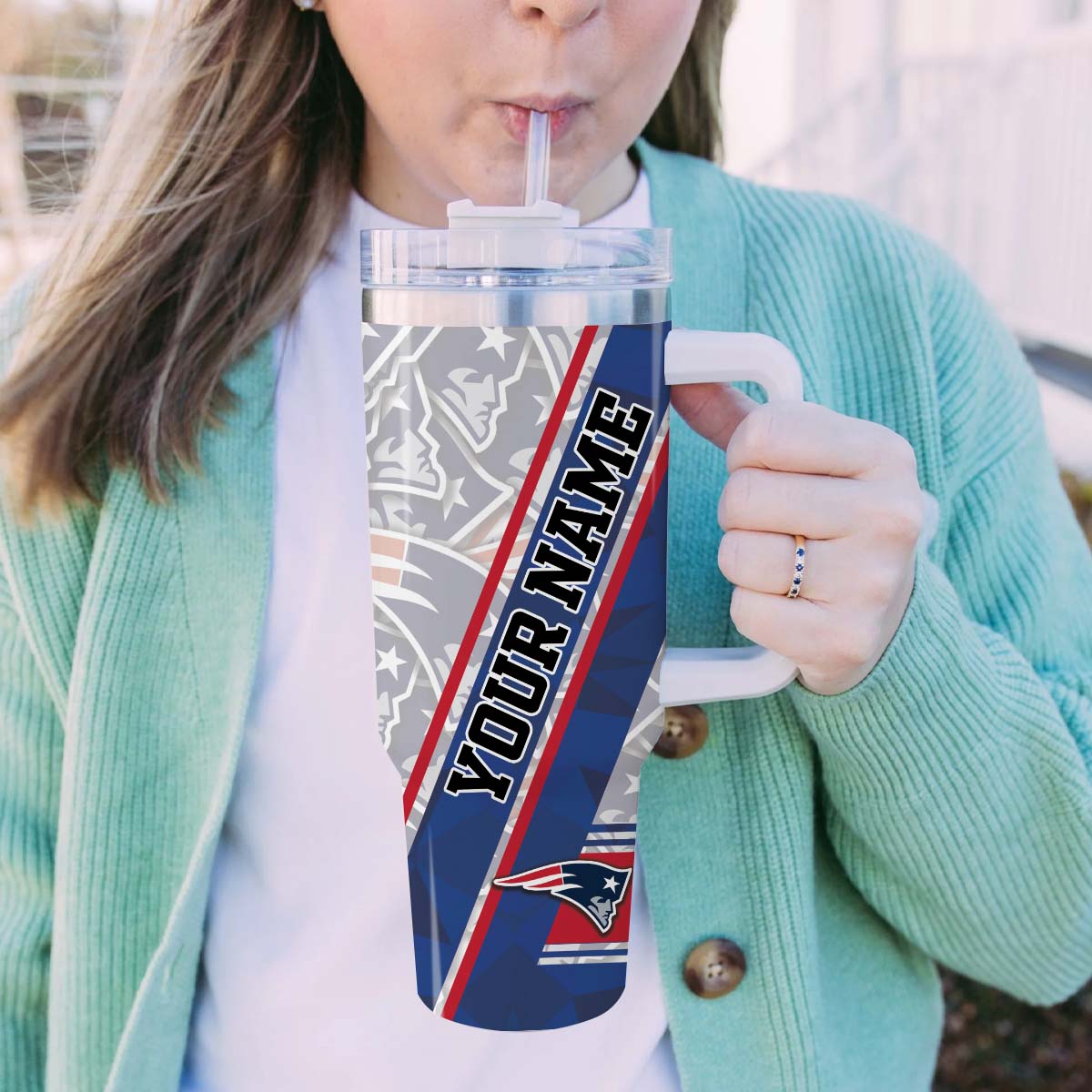New England Patriots NFL Custom Stanley Cup 40 oz 30 oz Tumbler With Handle