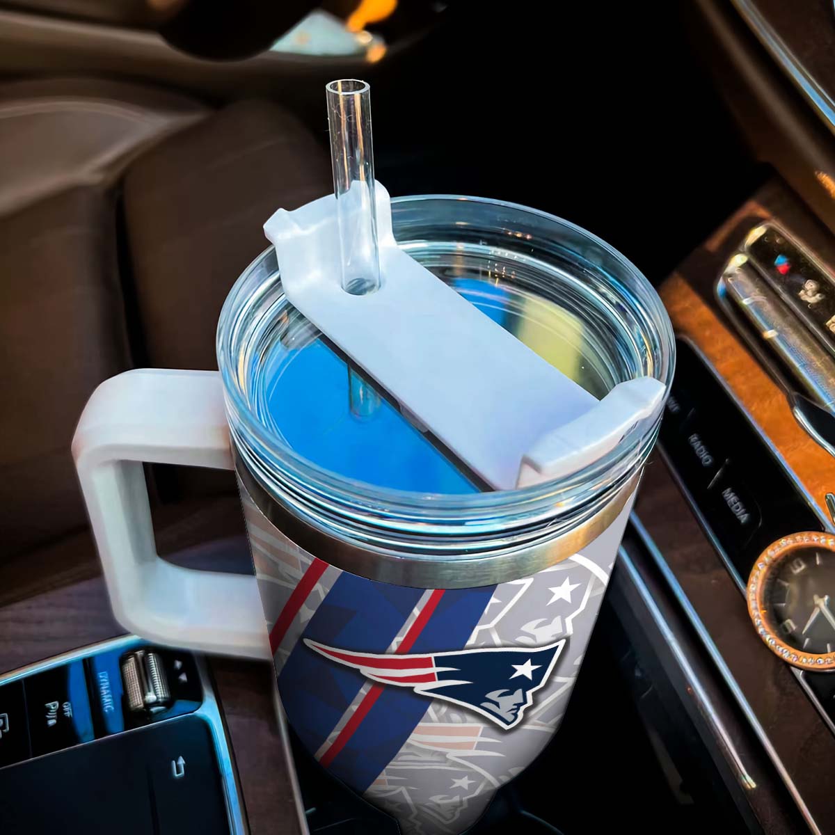 New England Patriots NFL Custom Stanley Cup 40 oz 30 oz Tumbler With Handle