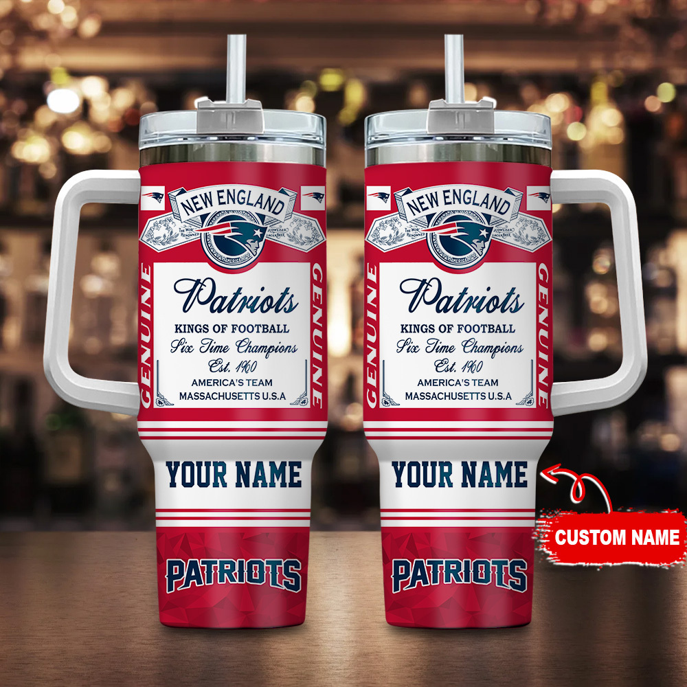 New England Patriots NFL Custom Stanley Cup 40 oz 30 oz Tumbler With Handle