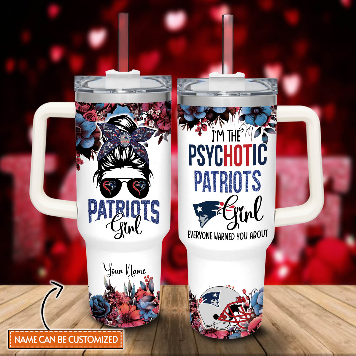 New England Patriots NFL Custom Stanley Cup 40 oz 30 oz Tumbler With Handle