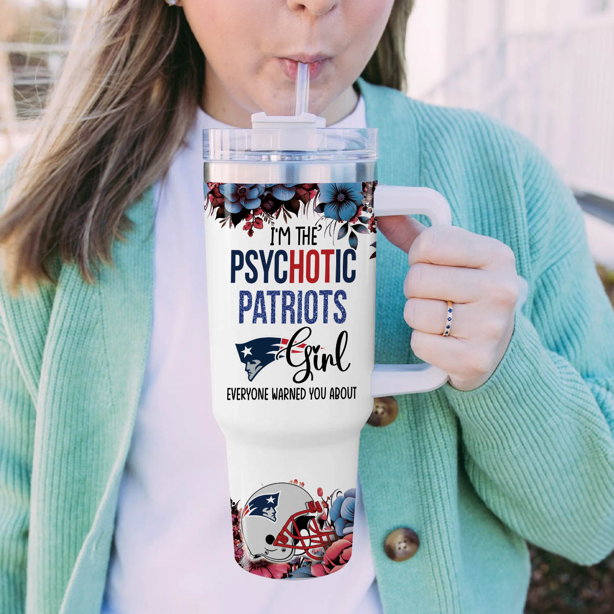 New England Patriots NFL Custom Stanley Cup 40 oz 30 oz Tumbler With Handle